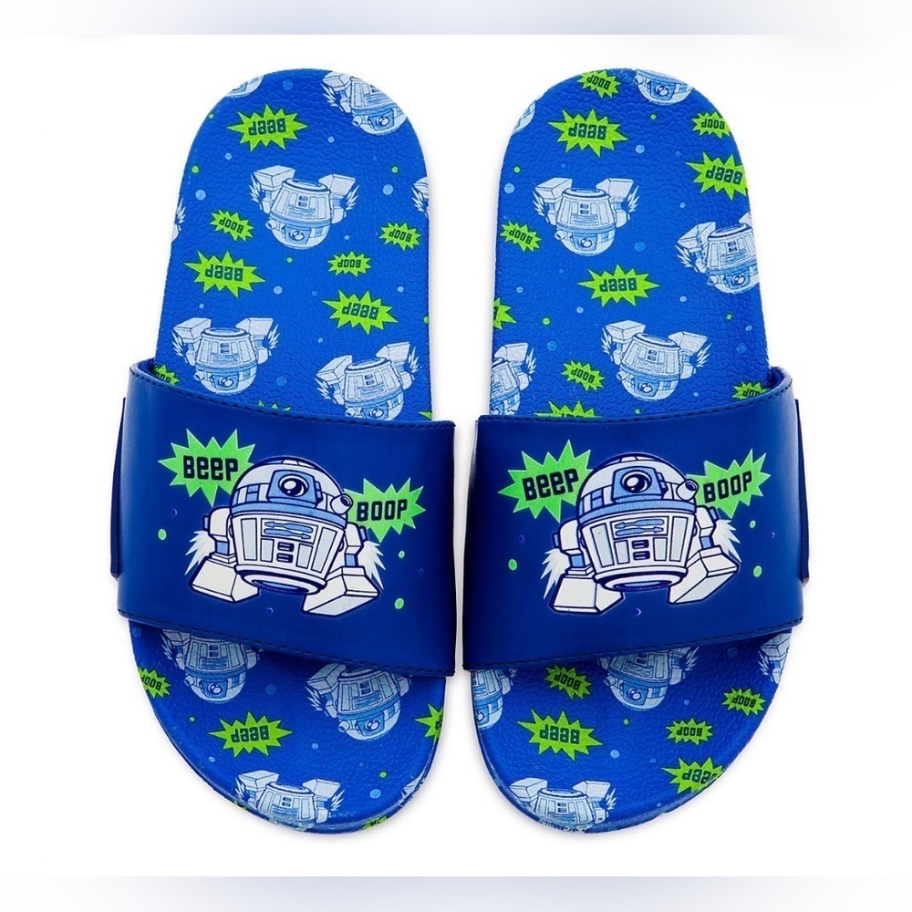 Disney Star Wars R2-D2 Slides/Sandals for Kids,Boys Size US 11-12,NWT - Picture 8 of 9